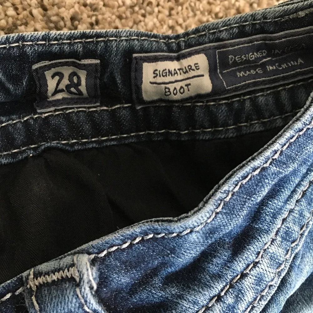 Miss Me Dark Blue Sequin Boot Cut Jeans - Picture 5 of 5